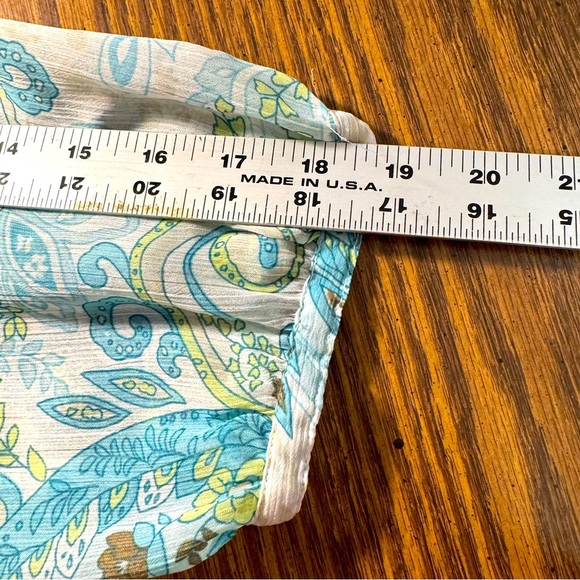 Alfred Dunner Women's Paisley Blouse - Blue and Green - Picture 9 of 9